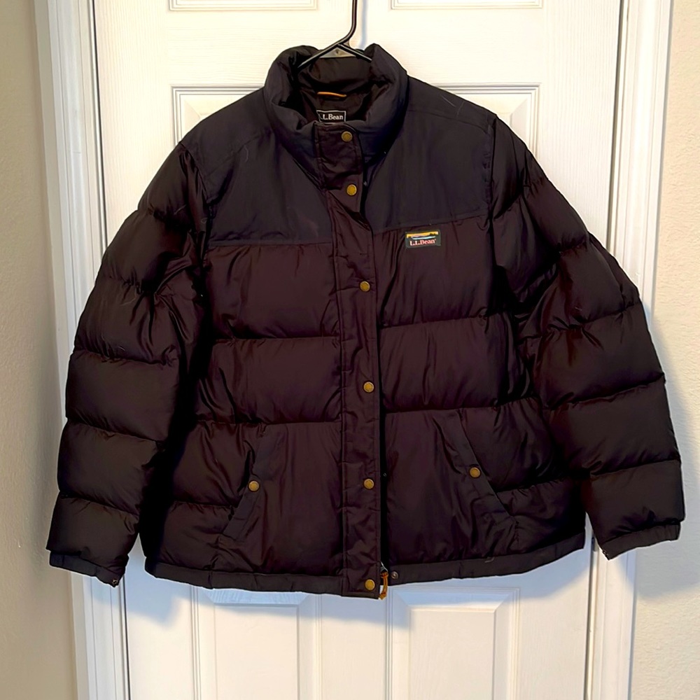 Winter Coat, LL Bean Parka, down puffer jacket, Black coat